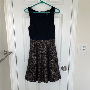 Elegant Black and Gold Women's Dress